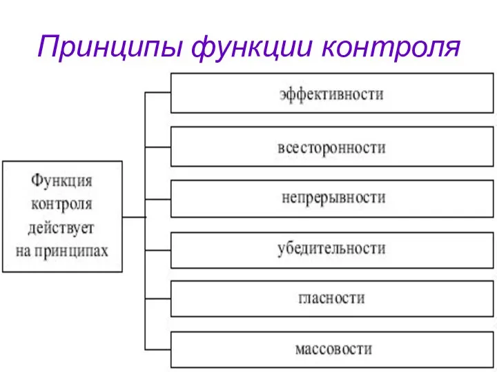 Принципы функции контроля