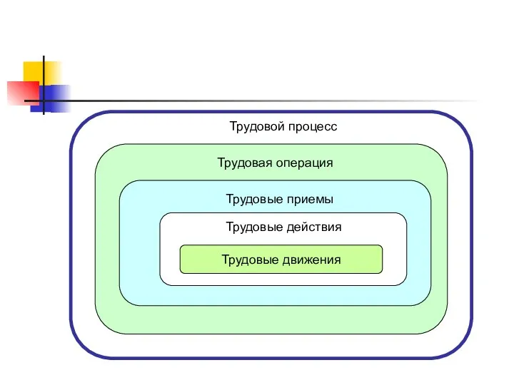 Трудовой процесс Трудовая операция Трудовые приемы Трудовые действия Трудовые движения