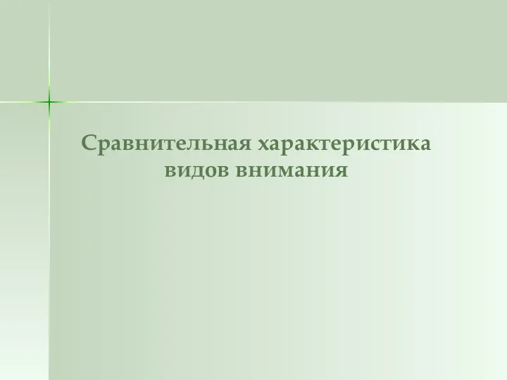 Сравнительная характеристика видов внимания