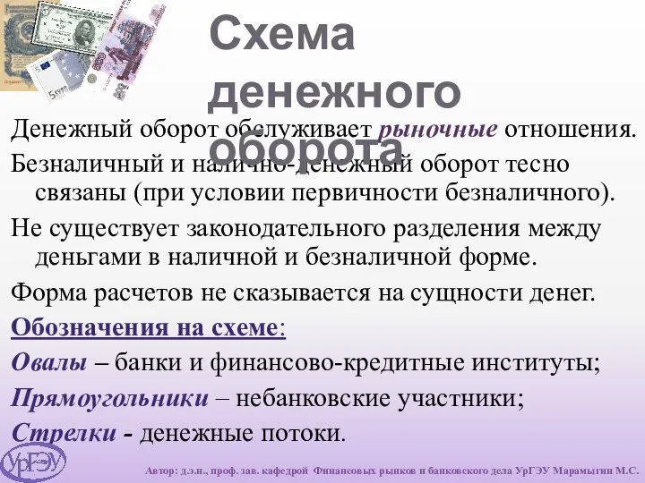 Денежный оборот обслуживает рыночные отношения. Безналичный и налично-денежный оборот тесно связаны