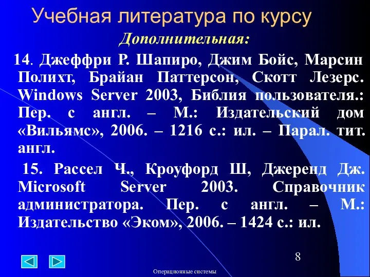 Учебная литература по курсу Дополнительная: 14. Джеффри Р. Шапиро, Джим Бойс,