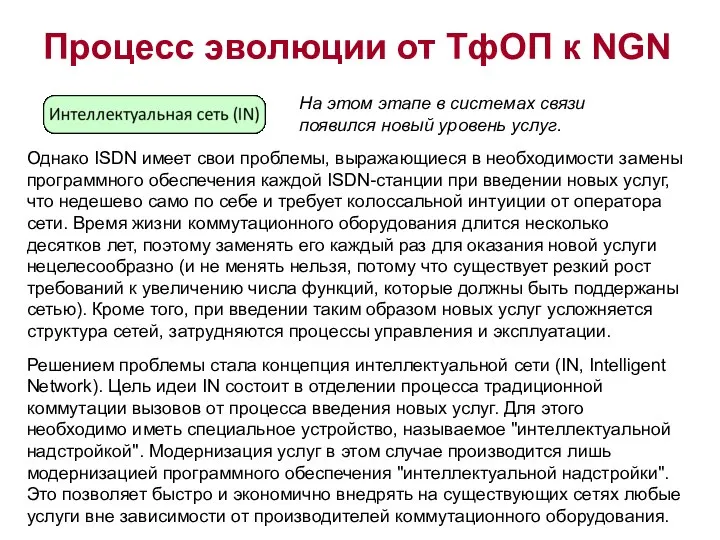 Однако ISDN имеет свои проблемы, выражающиеся в необходимости замены программного обеспечения