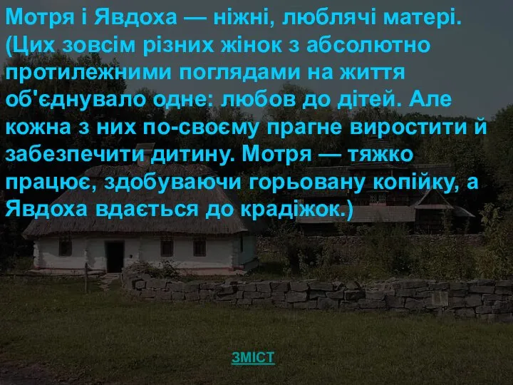 Мотря і Явдоха — ніжні, люблячі матері. (Цих зовсім різних жінок