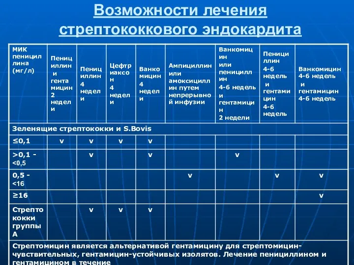 Возможности лечения стрептококкового эндокардита