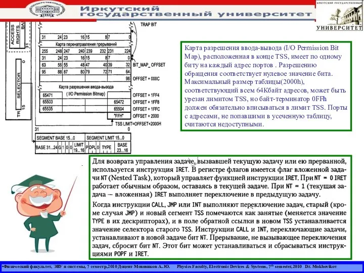 Физический факультет, ЭВУ и системы, 7 семестр,2010 Доцент Моховиков А..Ю. Physics