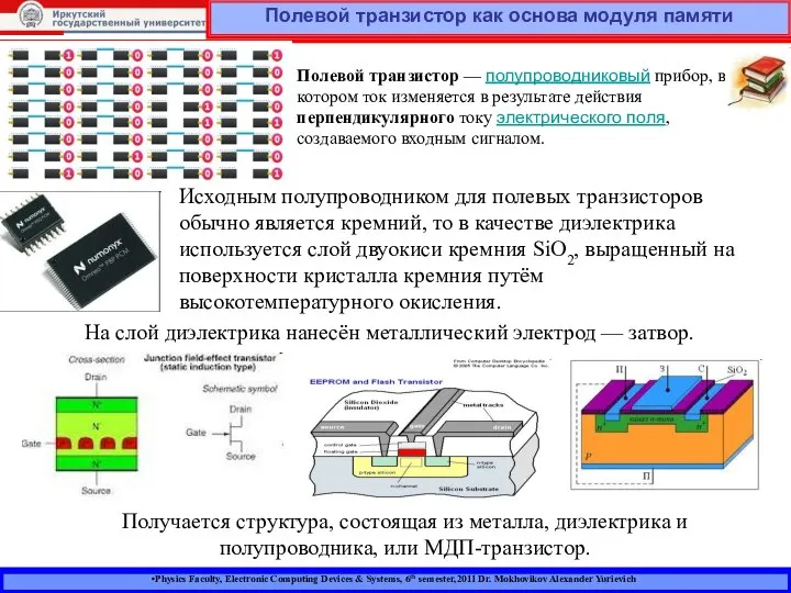 Physics Faculty, Electronic Computing Devices & Systems, 6th semester,2011 Dr. Mokhovikov