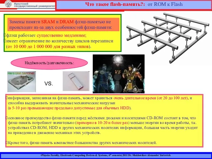 Physics Faculty, Electronic Computing Devices & Systems, 6th semester,2011 Dr. Mokhovikov