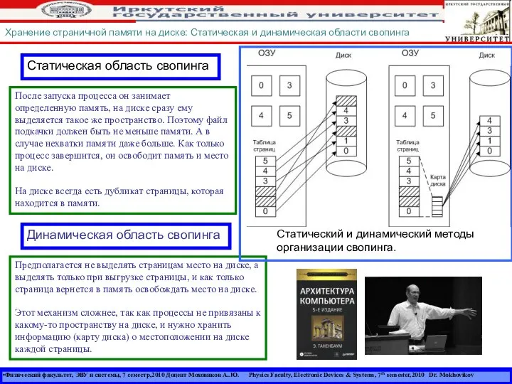 Физический факультет, ЭВУ и системы, 7 семестр,2010 Доцент Моховиков А..Ю. Physics