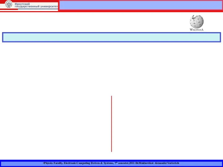 Physics Faculty, Electronic Computing Devices & Systems, 7th semester,2011 Dr.Mokhovikov Alexander Yurievich