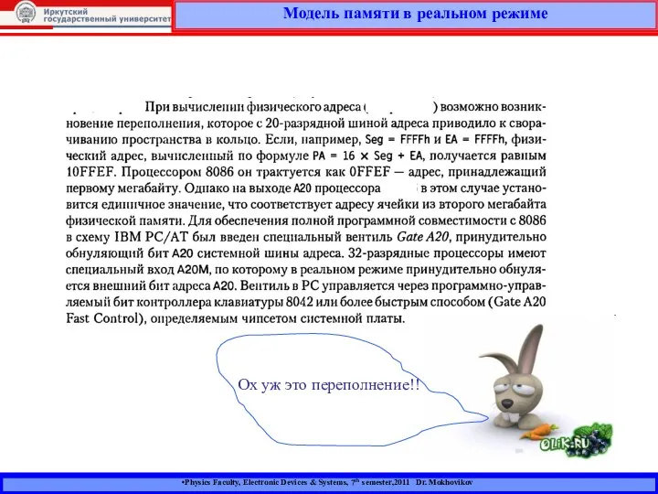 Physics Faculty, Electronic Devices & Systems, 7th semester,2011 Dr. Mokhovikov Ох