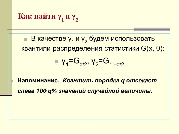 Как найти γ1 и γ2 В качестве γ1 и γ2 будем