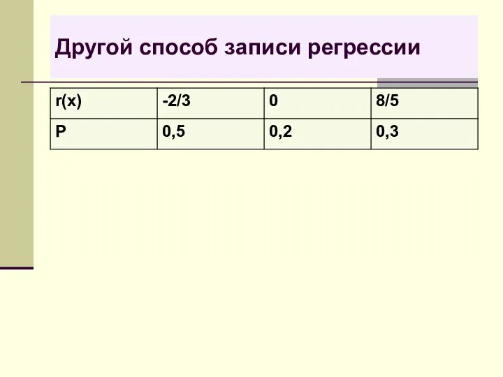 Другой способ записи регрессии