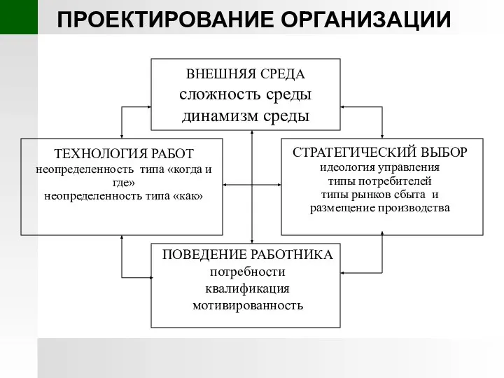 ПРОЕКТИРОВАНИЕ ОРГАНИЗАЦИИ