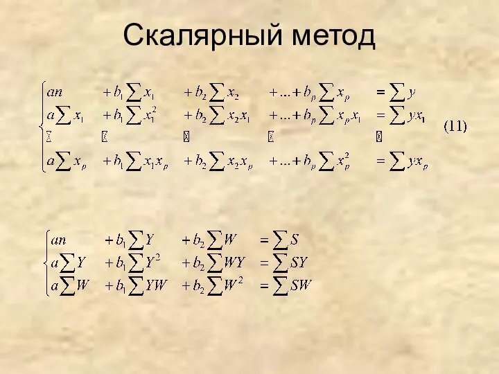 Скалярный метод