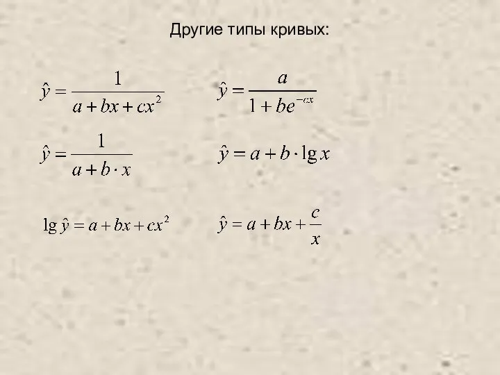 Другие типы кривых: