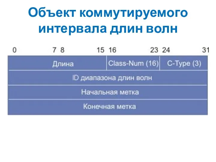 Объект коммутируемого интервала длин волн