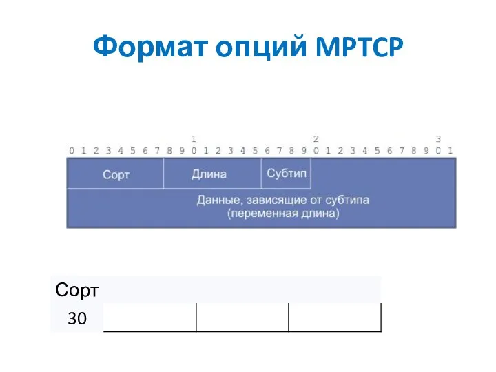 Формат опций MPTCP
