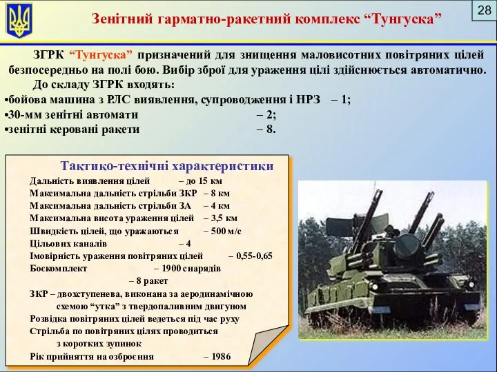 Тактико-технічні характеристики Дальність виявлення цілей – до 15 км Максимальна дальність