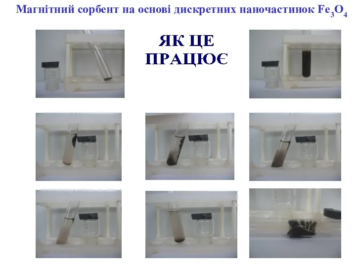 Магнітний сорбент на основі дискретних наночастинок Fe3O4