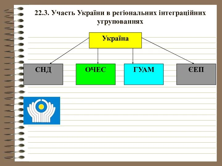 22.3. Участь України в регіональних інтеграційних угрупованнях