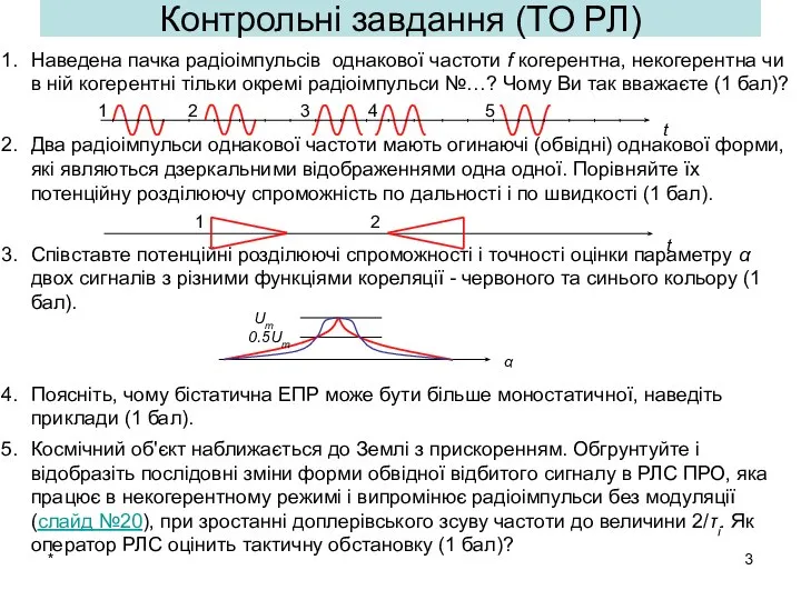 * Наведена пачка радіоімпульсів однакової частоти f когерентна, некогерентна чи в