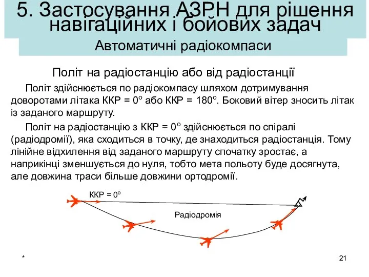 * 5. Застосування АЗРН для рішення навігаційних і бойових задач Автоматичні