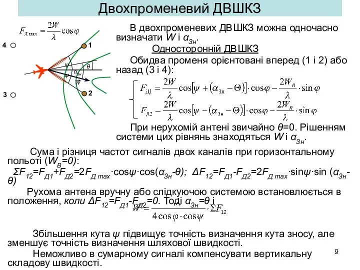 Двохпроменевий ДВШКЗ В двохпроменевих ДВШКЗ можна одночасно визначати W і αЗн.