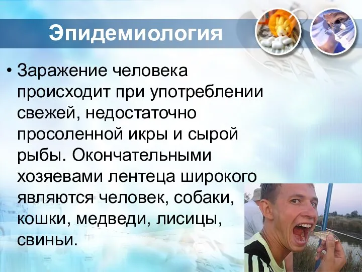 Заражение человека происходит при употреблении свежей, недостаточно просоленной икры и сырой