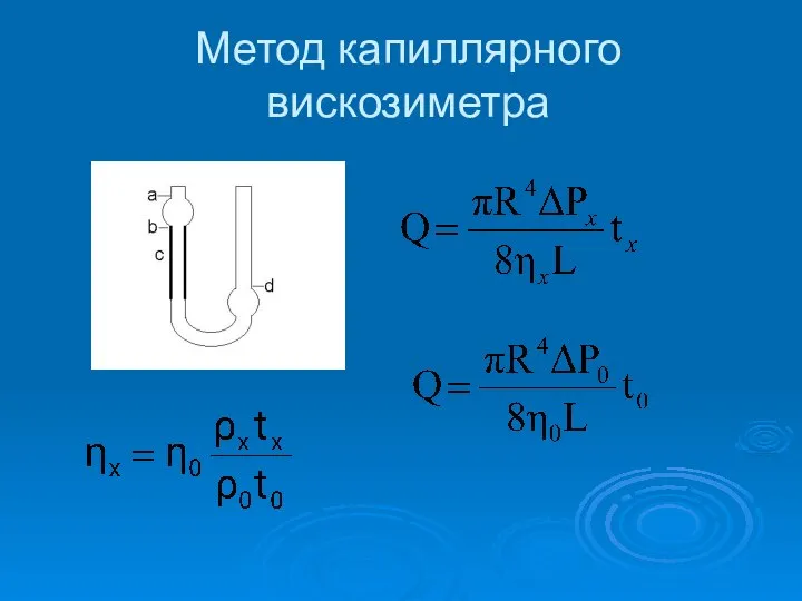 Метод капиллярного вискозиметра