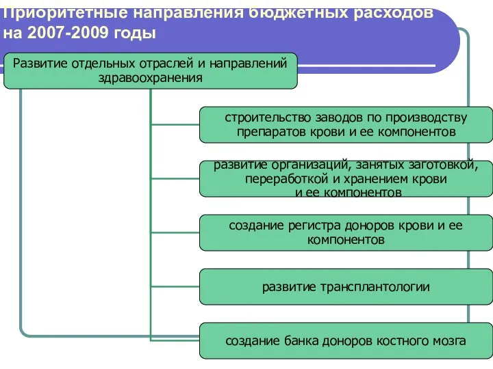 Приоритетные направления бюджетных расходов на 2007-2009 годы