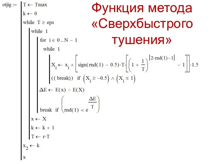 Функция метода «Сверхбыстрого тушения»