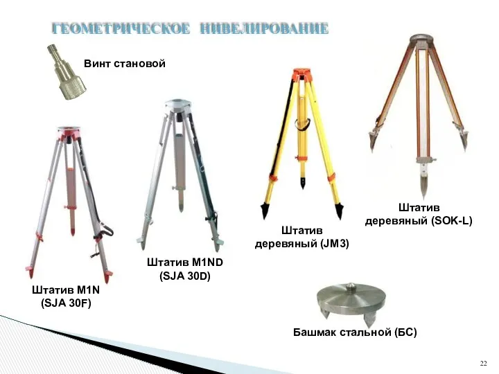 Штатив M1N (SJA 30F) Башмак стальной (БС) Штатив M1ND (SJA 30D)