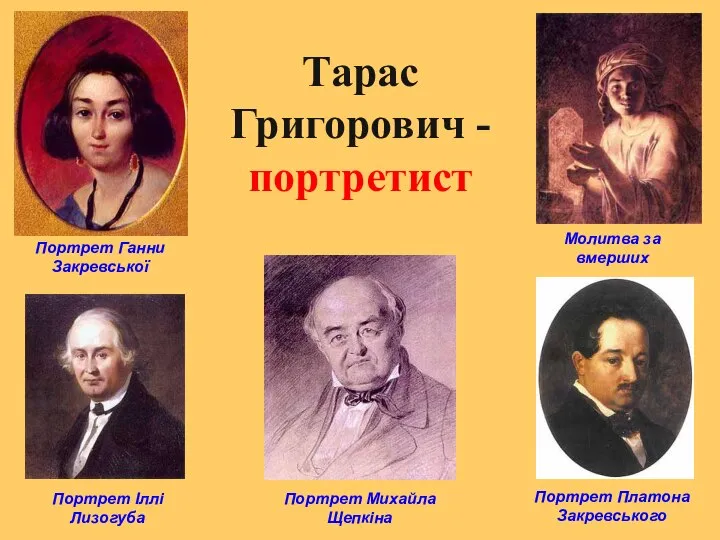 Тарас Григорович - портретист