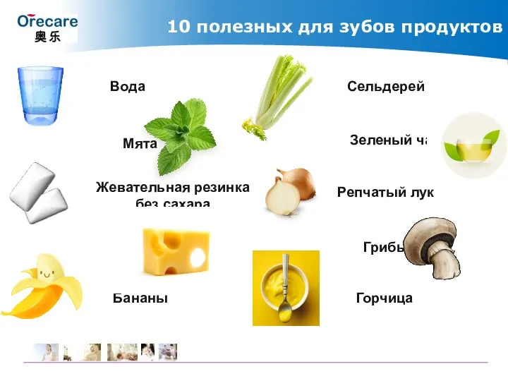 10 полезных для зубов продуктов Вода Мята Жевательная резинка без сахара