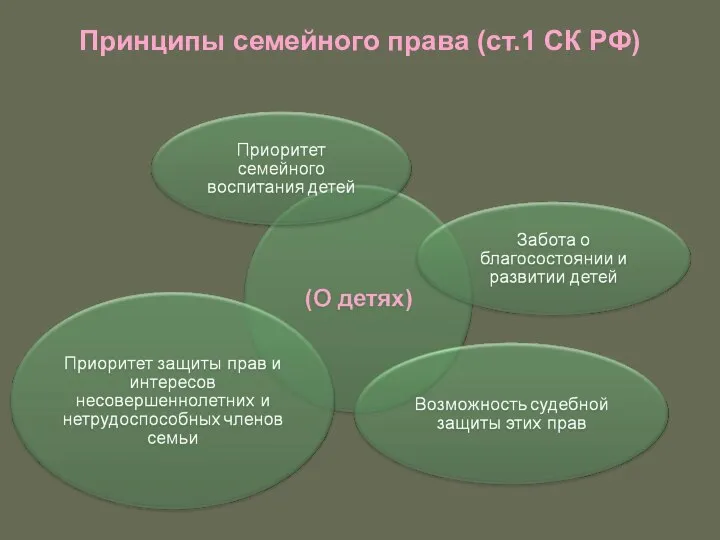 Принципы семейного права (ст.1 СК РФ)