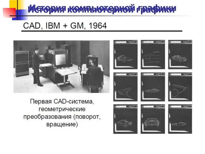 История компьютерной графики История компьютерной графики