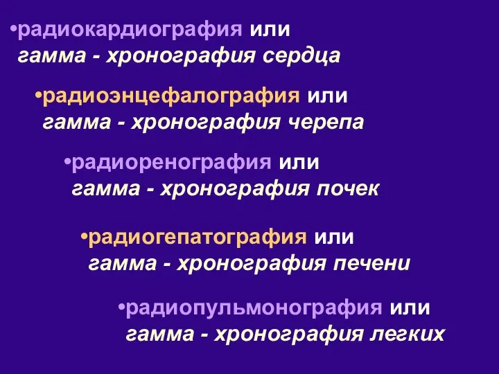 радиокардиография или гамма - хронография сердца радиоэнцефалография или гамма - хронография