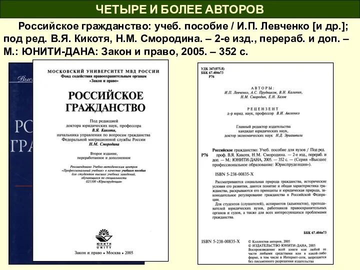 Российское гражданство: учеб. пособие / И.П. Левченко [и др.]; под ред.