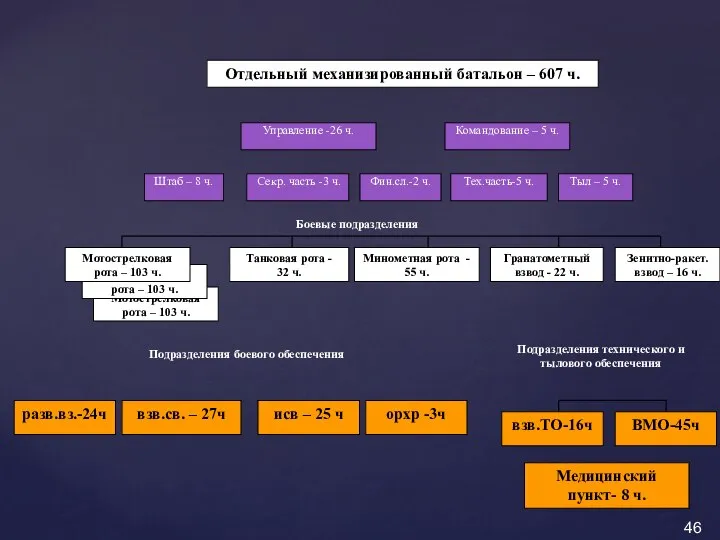 Мотострелковая рота – 103 ч. Мотострелковая рота – 103 ч. Отдельный