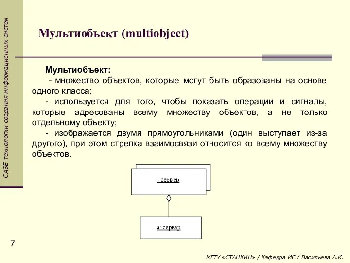 Мультиобъект (multiobject) Мультиобъект: - множество объектов, которые могут быть образованы на