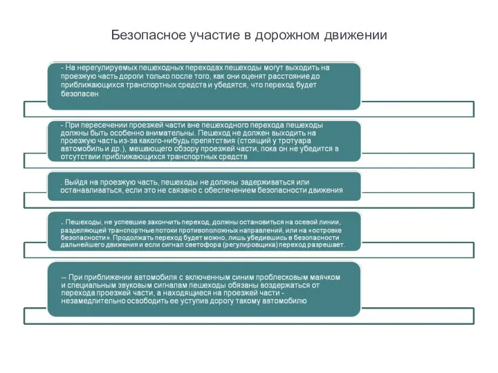 Безопасное участие в дорожном движении