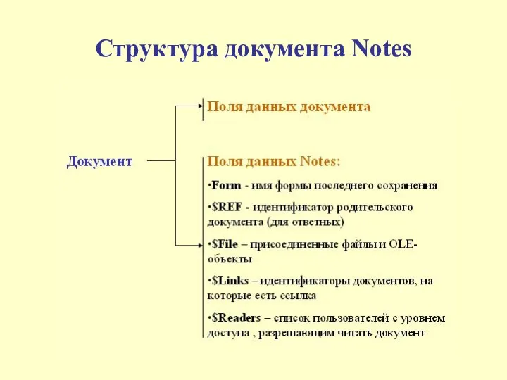 Структура документа Notes