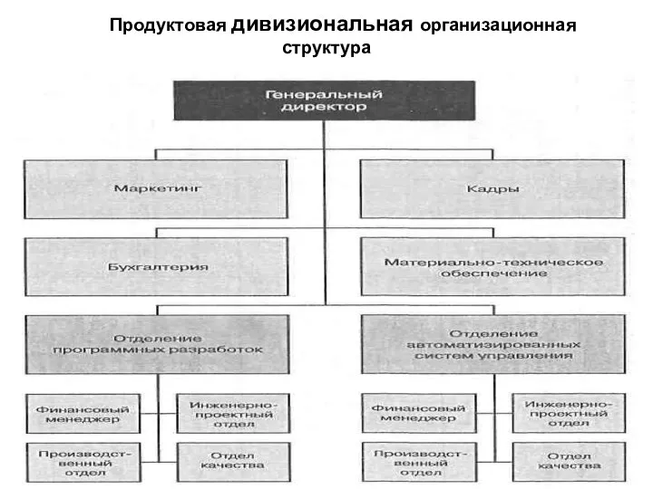 Продуктовая дивизиональная организационная структура