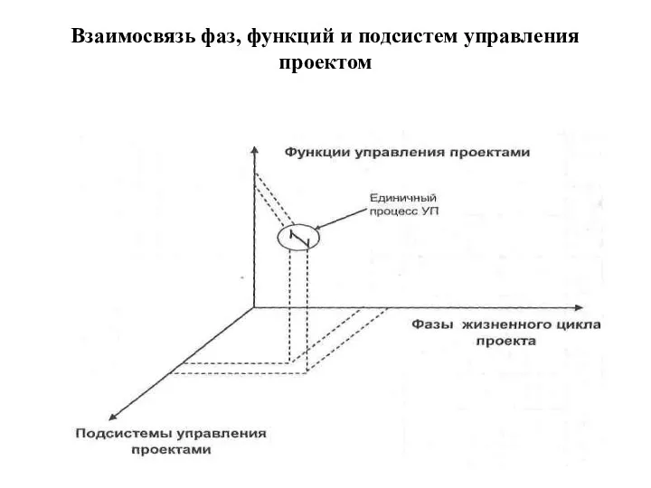 Взаимосвязь фаз, функций и подсистем управления проектом