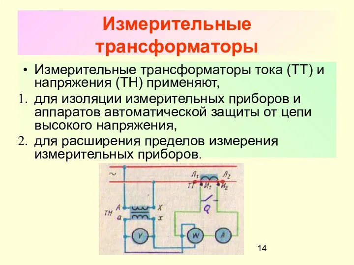 Никаноров В.б. Измерительные трансформаторы Измерительные трансформаторы тока (ТТ) и напряжения (ТН)