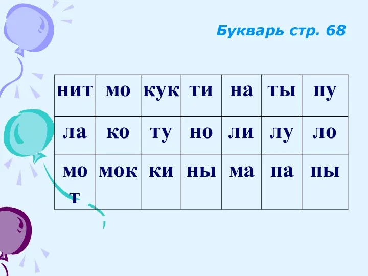 Букварь стр. 68