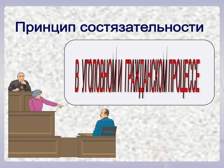 Принцип состязательности В УГОЛОВНОМ И ГРАЖДАНСКОМ ПРОЦЕССЕ