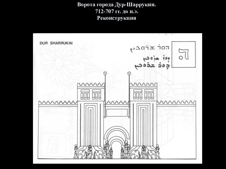 Ворота города Дур-Шаррукин. 712-707 гг. до н.э. Реконструкция