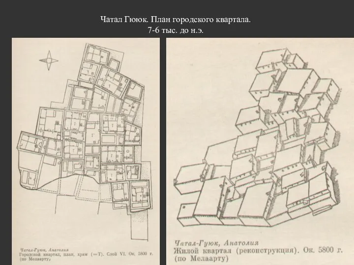 Чатал Гююк. План городского квартала. 7-6 тыс. до н.э.