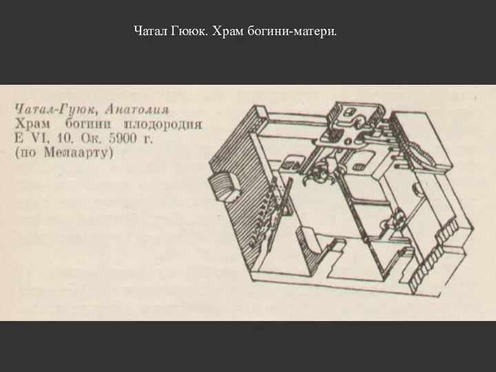 Чатал Гююк. Храм богини-матери.